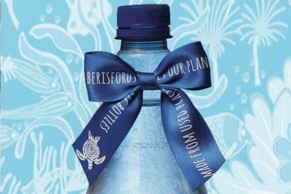 Blue Berisfords Bottle Bow